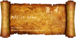 Mözl Alex névjegykártya