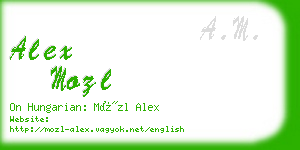 alex mozl business card